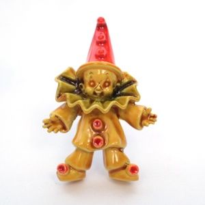 SOLDVintage Tortolani Brooch Evil Clown Hinged Pin
